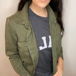 Old Navy Green Long-Sleeve Workwear Utility Shirt M